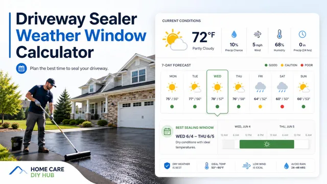 Driveway Sealer Weather Window Calculator Featured
