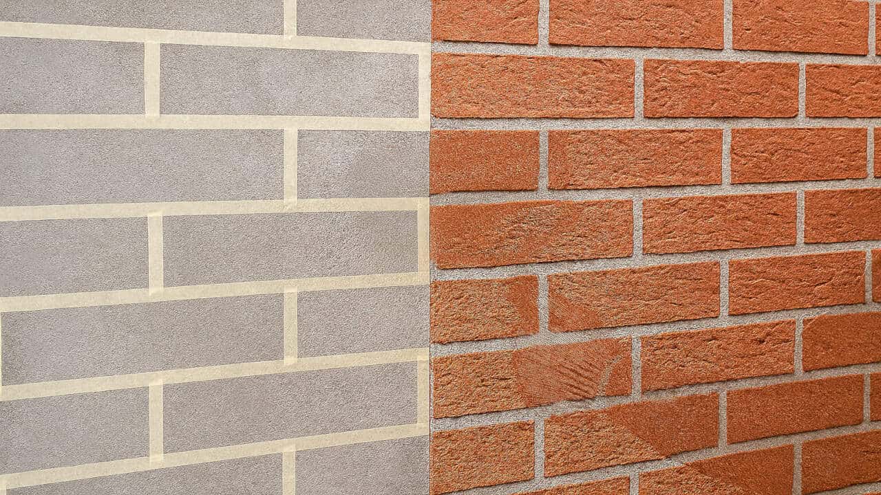 Make concrete look like brick