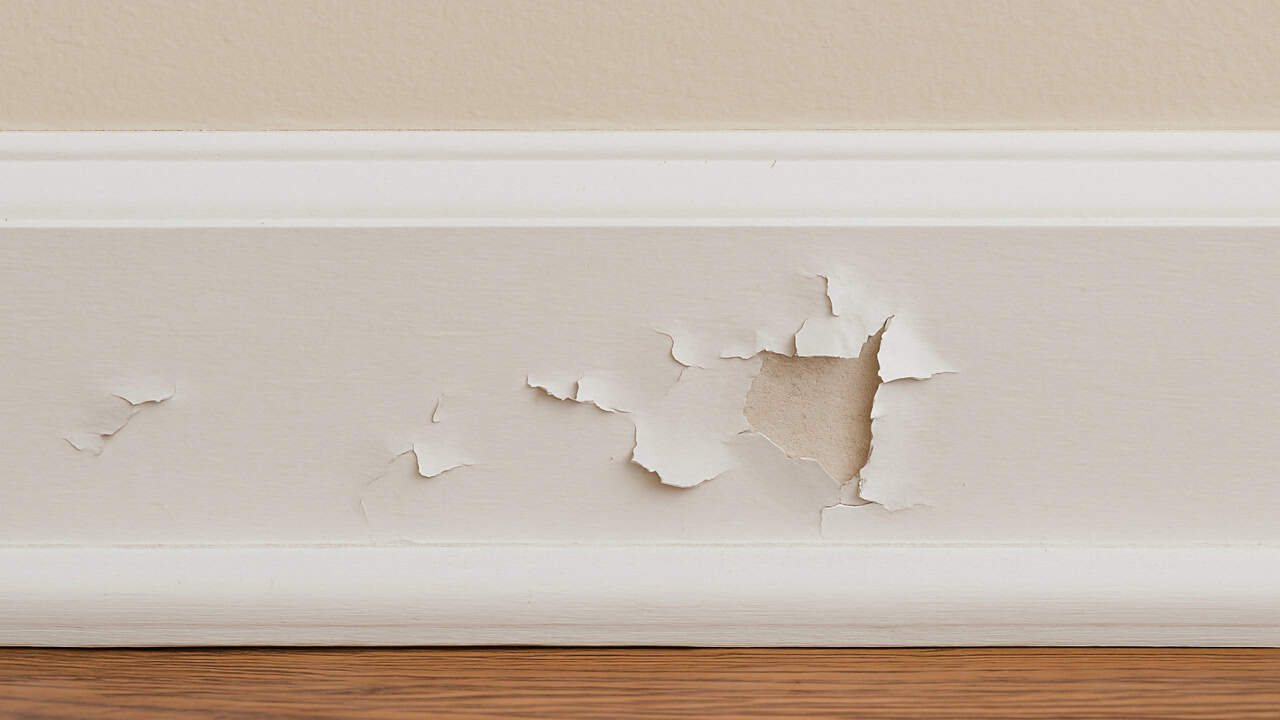 Trim paint peeling